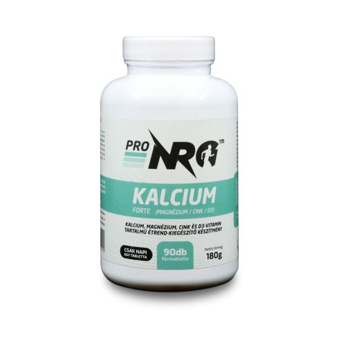 ProNRG Kalcium forte, Kalcium, Magnézium, Cink és D3-vitamin tartalmú étrend-kiegészítő készítmény, 90 db filmtabletta